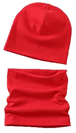 MAKFORT Loop Kinder Mit Beanie Mütze Kinder Baumwoll Schals Baby Schals Winter Loop Schal Junge Und Mädchen