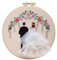 Stickerei Set Anfänger, Braut und Bräutigam Stickerei Kreuzstich Set 20cm Stickrahmen Nadel Garn ZubehörWir sind verheiratetStickerei Starter Set kreuzstich für Anfänger Hochzeit Wanddekoration