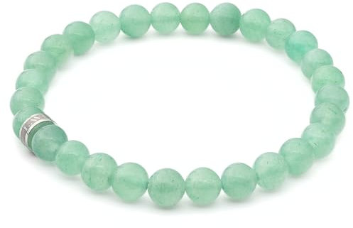 LAVISA Edelstein Armband - Echte Naturstein Perlen | Kristalle, Heilsteine | Onesize Unisex (Grüner Aventurin 6mm)