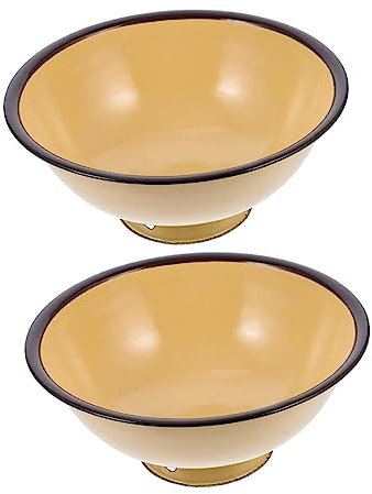 LIFKOME 2pièces Bols à Ramen Émail Vintage De Bols Multifonctionnels Pour Salades Noodles Et Rangement Design Créatif Et Élégant