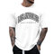 Oversized Tshirt Herren Rundhals Kurzarm Lose Sommer Oberteile Mode T-Shirt mit Los Angeles Palme Grafik T Shirts Vintage Drucken Streetwear Beiläufig Lang Tops Tee Shirt Sportshirts Weiss Schwarz