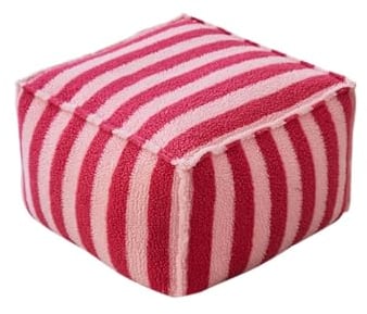 PEKJI Quadratischer gestreifter Pouf, Plüsch, weiches, faules Sofa, niedriger Hocker, Rückenlehne, Schlafzimmer, Zuhause, Sitzsack, Tatami mit Füllung, Kleiner Couch-Futon