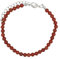 Taddart Minerals Bracelet de cheville en jaspe naturel avec boules de 4 mm et rallonge – Fait à la main