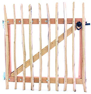 Zauntor für Staketen Einzäunung mit Tür als Set2 mit ca. 120x100cm von bambussi.com