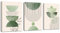 FajerminArt 3 Pcs Moderne Esthétique Vert Plante Tableau Décoration Murale Salon Impression sur Toile Boho Image sur Toile Peintures sur Toile Décoration Murale pour Chambre Maison Bain 40x60cmx3