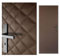 Türverkleidung 115x215 cm Türpolsterung Schallschutz Komplettpaket XXL Wärmedämmung Tür Reparatur für Innentüren Kunstleder Steppung 7x7 cm (Wenge)