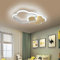 AOLED LED Deckenleuchte Kinderzimmer Deckenlampe Blumenform Bambus Deckenbeleuchtung 36W Dimmbar mit Fernbedienung Deckenleuchten für Kinder Schlafzimmerlampe Babyzimmer Mit Nachtlichtfunktion 50cm