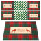 Luriseminger 6er Set Weihnachten Platzsets, Elch Bäume Weihnachts Tischsets Abwaschbar/Hitzebeständig, Polyester Leinen Platzdeckchen für Küche Tisch Party Deko- 33 x 45cm