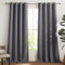 PONY DANCE Verdunklungsvorhänge Grau Thermovorhang Hitzeschutz mit Ösen 2er Set H 250 x B 132 cm Wärmeisolierende Vorhänge Wohnzimmer Modern Ösenschal Blickdicht