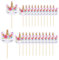 Einhorn Tortendeko,Cake Toppers,24 Stück Einhorn Muffin Deko Cupcake Toppers Einhorns Kuchendeko Cake Topper Kuchen Deko,für Kinder Mädchen Geburtstag Geburtstagsfeier Hochzeiten Lieferungen