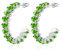 Linawe Peridot Grün Ohrhänger Silber Hängend, Creolen Groß Ohrschmuck Damen Ohrhänger, Edelstahl Silberne Ohrringe Modeschmuck Weißgold Nickelfreie