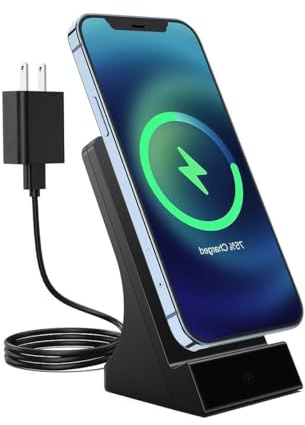 LIZVIE Cargador de teléfono con cámara oculta con lente espía, visión nocturna 24/7, cargador inalámbrico para cámara oculta interior, detección de movimiento/control de aplicación, soporta tarjeta SD