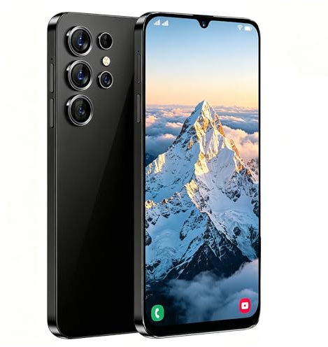 McMgc S25Ultra Téléphone Portable Pas Cher Android, écran 6,5 Pouces Incell, 2Go+16Go (SD 128Go), 3 Fentes (Double SIM+SD), Batterie 5000mAh, caméras 8MP+13MP, déverrouillage Facial (Black)