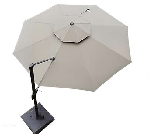 JDFVHJF 3.0m 3.5m parasol déporté 8 Baleines Toile De Rechange Rond Bâche pour Parasol en Polyester imperméable