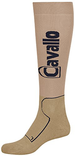 Cavallo Reitstrümpfe Kniestrümpfe Wheat-darkblue, Schuhgröße:32