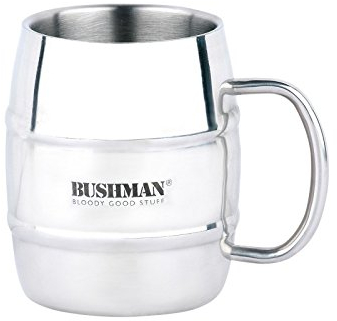 Bushman Double-walled Stainless steel Beer Mug Thermal Mug Jug Camping cup. , 0,5 Liter