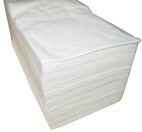 ZONALOOK Wegwerphanddoeken, Van vliesstof, 40 x 80 cm, 100 stuks, voor kappers, cosmeticastudio, wit