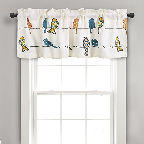 Lush Decor Birds Uccelli Rowley, Poliestere, Multicolore, W 18 x L 52 (1 Panels)