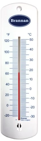 Brannan Large 240mm Wall Thermometer Garden Greenhouse Home Office Room Use Indoor or Outdoor Made In UK