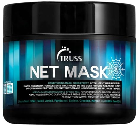 Truss - Net Mask - Intensive Repair Mask - Sofortige Detangling Produkt - Haar Protein Treatment - Nano Protein Erfüllt - Reconstructor - Striegel - für alle Haartypen - 19.40 Oz / 550 g