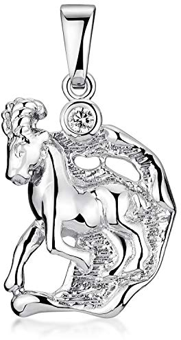 MATERIA Damen Kettenanhänger Sternzeichen Steinbock aus 925 Sterling-Silber KA-473