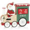 COM-FOUR® Adventskalender aus Holz - Würfelkalender in Zug-Form - dekorativer Tischkalender als Countdown bis Weihnachten - Holzblockkalender (Zug - Schneemann)