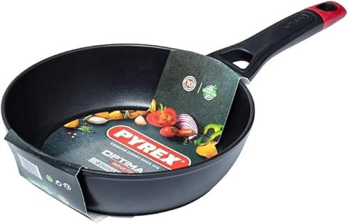 Pyrex Optima Deep Frying Pan Non Stick Coating with Handle 26cm (Pack of 2)