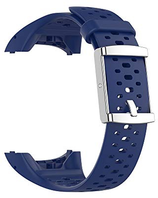 KINOEHOO Ersatzarmband kompatibel mit Polar M400 M430 Edelstahl Armband Weiche Silikon Uhrenarmbänder.(Marineblau)