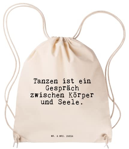 Mr. & Mrs. Panda Jutebeutel Tanzen ist ein Gespräch... - Geschenk, Spruch, Party, wander rucksack, Baumwollbeutel, Freundin, Sprüche, Sportbeutel, Tänzer, Beutel, sporttasche klein