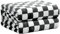 FY FIBER HOUSE Karrierter Flanell-Fleece-Decke Weich und Gemütlich Karo-Gitterdruck Schachbrettmuster Gingham-Muster Decke für Bett, Couch, Sofa, 60x80 (152 x 203 cm), Schwarz