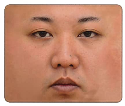 Kim Jong Un Face Meme Mousepad, Mauspad für Computer mit Designs, bedruckt, 25,4 x 30,5 cm, rutschfestes Mauspad für Büro, Gaming, Lernen