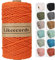 Likeecords macrame corda 4mm x 100m,filo macrame,cotone macrame,filo di cotone per borse all uncinetto per Appendiabiti per Fiori, Home Decor (arancione)