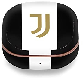 Head Case Designs Offizielle Juventus Football Club Schwarze Streifen Kunst Vinyl Haut Aufkleber Abziehbild Abdeckung kompatibel mit Buds Live/Buds Pro / Buds2