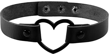 MILAKOO PU Cuoio Choker Signore Collana Gotico Donne Cuore Choker Punk Collo Uomo regolabile, Pelle sintetica