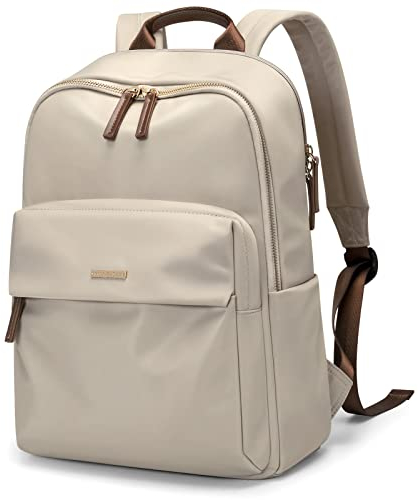 GOLF SUPAGS Sac à Dos élégant Pour Ordinateur Portable Pour Femme, Travail, Ccollège et Voyage, Sac à Dos Multifonctionnel, Sac D'école, Convient Pour Ordinateur Portable de 16 Pouces (Abricot)