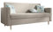 ALTDECOR Wohnzimmer Couch mit Schlaffunktion, Polstercouch rückenecht gepolstert, ideal als Gästebett - MELIS - 216x87x95 cm Creme