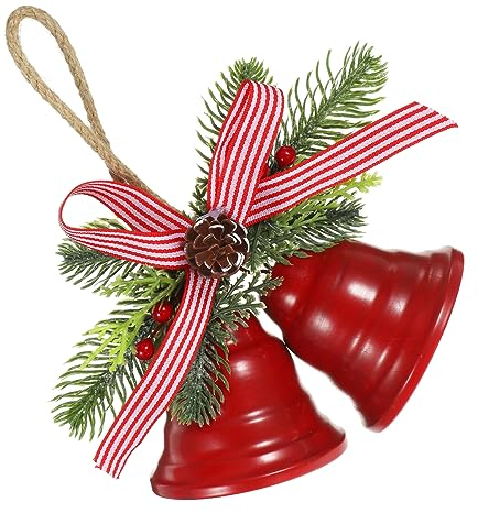 HOMSFOU Wohnkultur Retro- Heimdekoration Verzierungen Im Weihnachtsstil Dekorative Glocke DIY-Glocke Weihnachtsbaumglocke Die Glocke Die An Der Tür Hängt Weihnachtsdekorationen