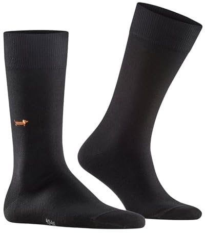 Burlington Herren Socken Brit Style M So Baumwolle gemustert 1 Paar, Schwarz Black 3000, 40-46