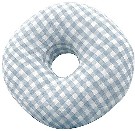 ulafbwur Verstellbares hohles Kissen, verstellbares Ohrpiercing-Kissen für Seitenschläfer, Donut-Kissen zur Linderung von Ohrenschmerzen, Druckreduzierung, 30 x 30 cm, Blau