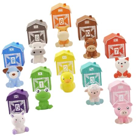 FELTECHELECTR 10 Stück Kinderspielzeug Tiere Kinderspielzeug Schöne Fingerpuppen Niedliche Fingerpuppen Tierfingerpuppen Puzzle Kunststoff Handpuppe Eltern Kind