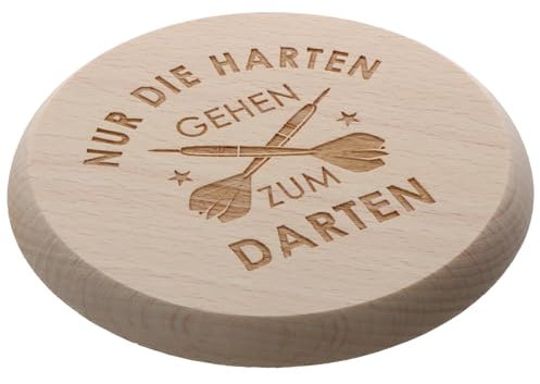 Spruchreif | Untersetzer für Getränke | Untersetzer aus Holz für Trinkgläser | 2in1 Untersetzer und Deckel | Lustiges Geschenk für Dartfans | Darts | Geschenkidee Darts