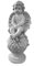 Engel Figur auf Kugel – 38 cm, 7 kg – Handbemalt in Grau – aus Steinguss, wetterfest & frostsicher – Gartendeko, Grabengel, Engel Figur Outdoor