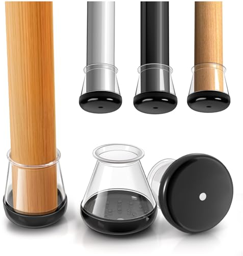 28 Pezzi Rotondi Gommini per Sedie, Piccolo Silicone Tappini per Gambe Sedia, Feltrini Piedini per Sedie per moquette(Fit: 13-20mm)