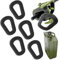 Lot de 5 joints en caoutchouc pour bidon d'essence - Joint de rechange pour bidon de 5, 10, 20 litres - Noir