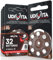 32 Piles Auditives Taille 312 Udivita PR41 (Marron) Zinc-Air Hearing Evolution avec Technologie Phono Pulse - 4 Blisters de 8 Piles