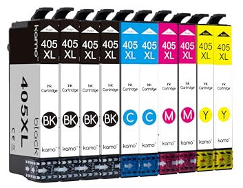 kamo 405 XL Druckerpatronen Kompatibel mit Epson 405 405XL Patronen Multipack (10er-Pack), für Workforce WF-7840DTWF WF-7830DTWF WF-7310DTW, Workforce Pro WF-4830DTWF WF-4820DWF WF-3820DWF