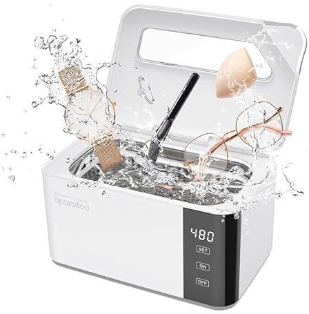 Nettoyeur à Ultrasons, 600ml Nettoyeur Ultrasons Bac Ultrasons avec 5 Réglages du Temps et LED Affichage, 43kHz Ultrasonic Cleaner, Appareil de Nettoyage Ultrasonique pour Lunettes Montres Dentiers