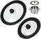 Akicderu Universaldeckel 2er-Set, Pfannendeckel, Glasdeckel für 24/26/28 cm und 28/30/32 cm Töpfe und Pfannen, Topfdeckel für vielseitiges Kochen