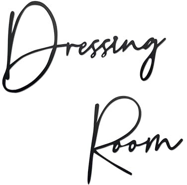 Urbraneco Black Dressing Room Sign - Modern Vintage Wall Decor for Girls, Y2K-Inspired Bedroom & Boudoir Accent
