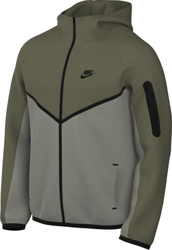 Nike Tech Windrunner Hoodie Mit Durchgehendem Reißverschluss Für Herren, Medium Olive/Light Army/Black, HV0949-222, 2XL
